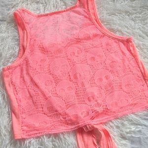 🌈 $1 add on! Ardene Skull Crop Top